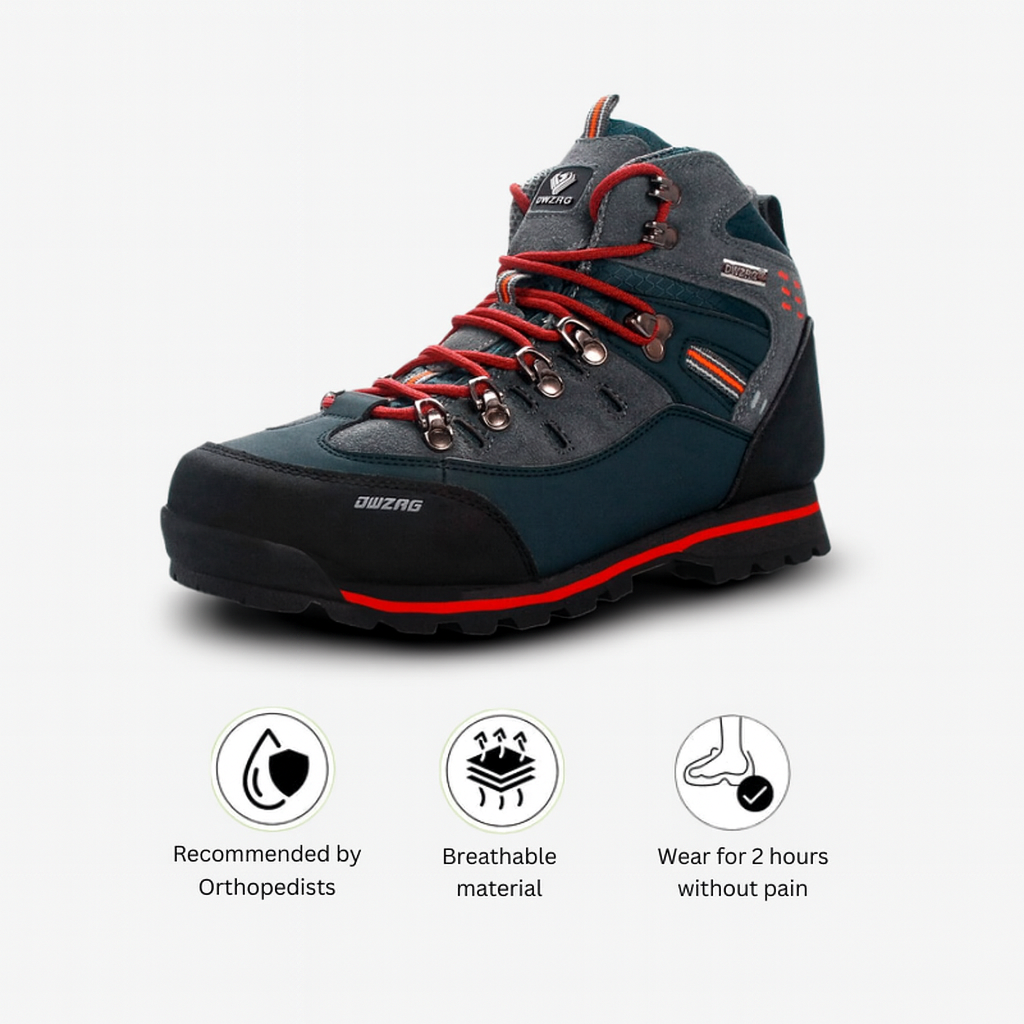 SummitEdge – Leather Water-Resistant Hiking Shoes With Rubber Sole