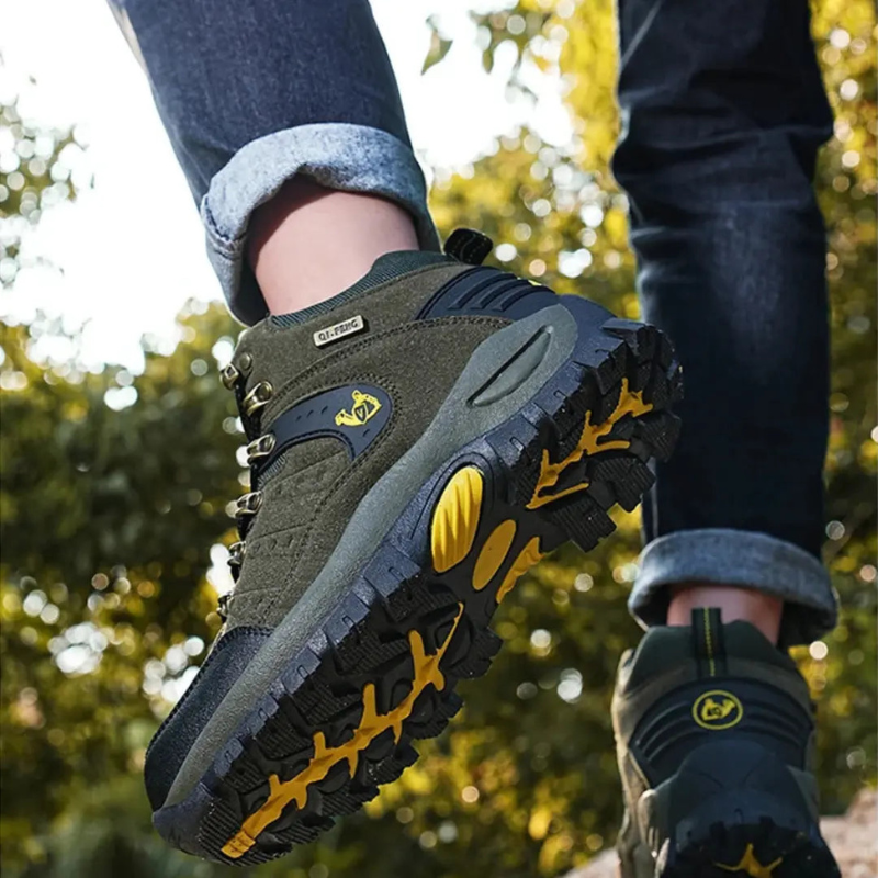 TrailGuard – Leather Waterproof Hiking Boots With Cushioned Support