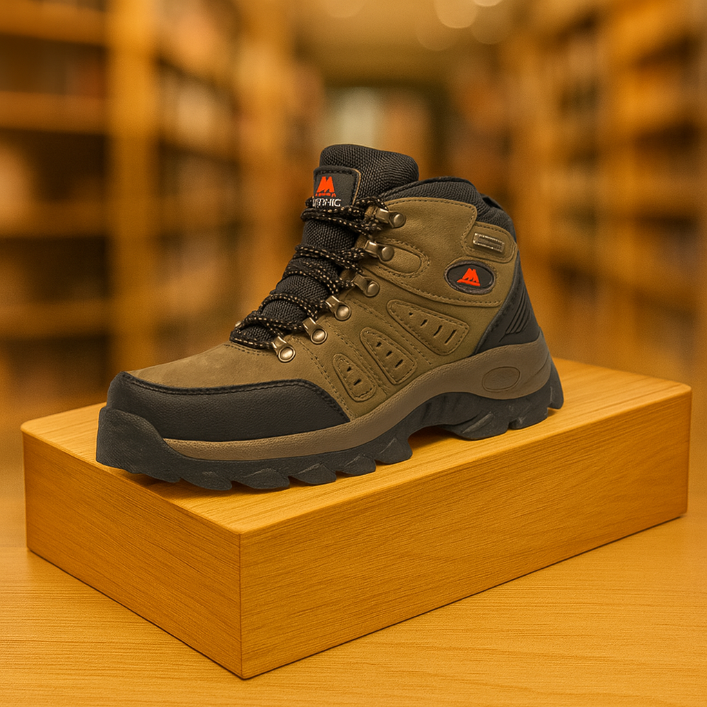 WalkEase – Leather Waterproof Hiking Boots With Cushioned Support