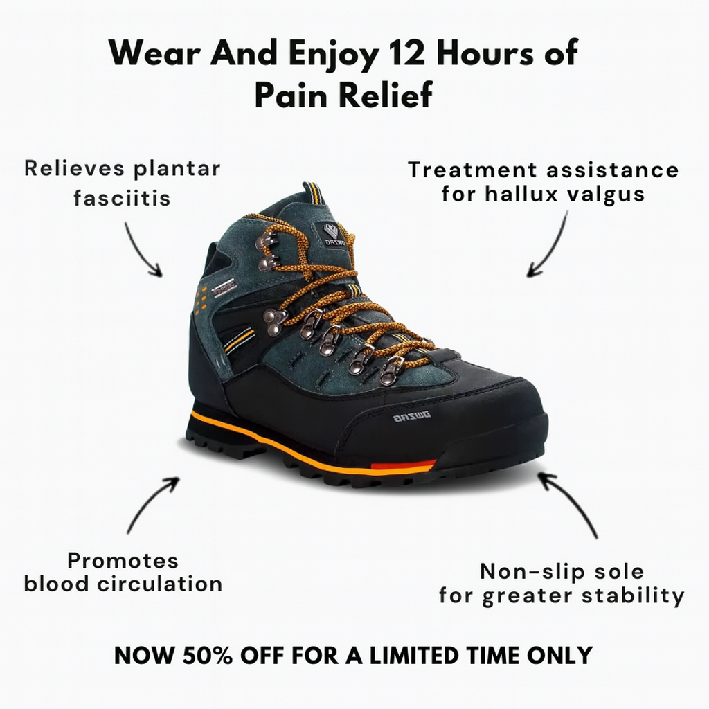 SummitEdge – Leather Water-Resistant Hiking Shoes With Rubber Sole